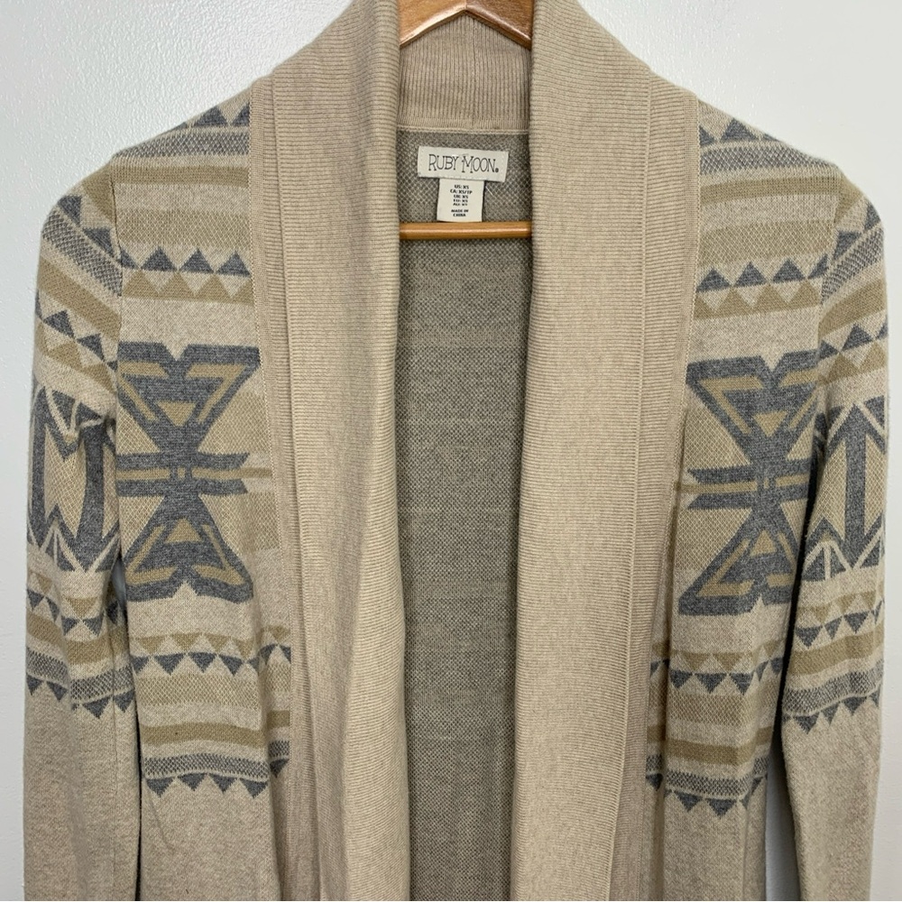 Ruby Moon Size Xs Open Front Cardigan Southwester… - image 3